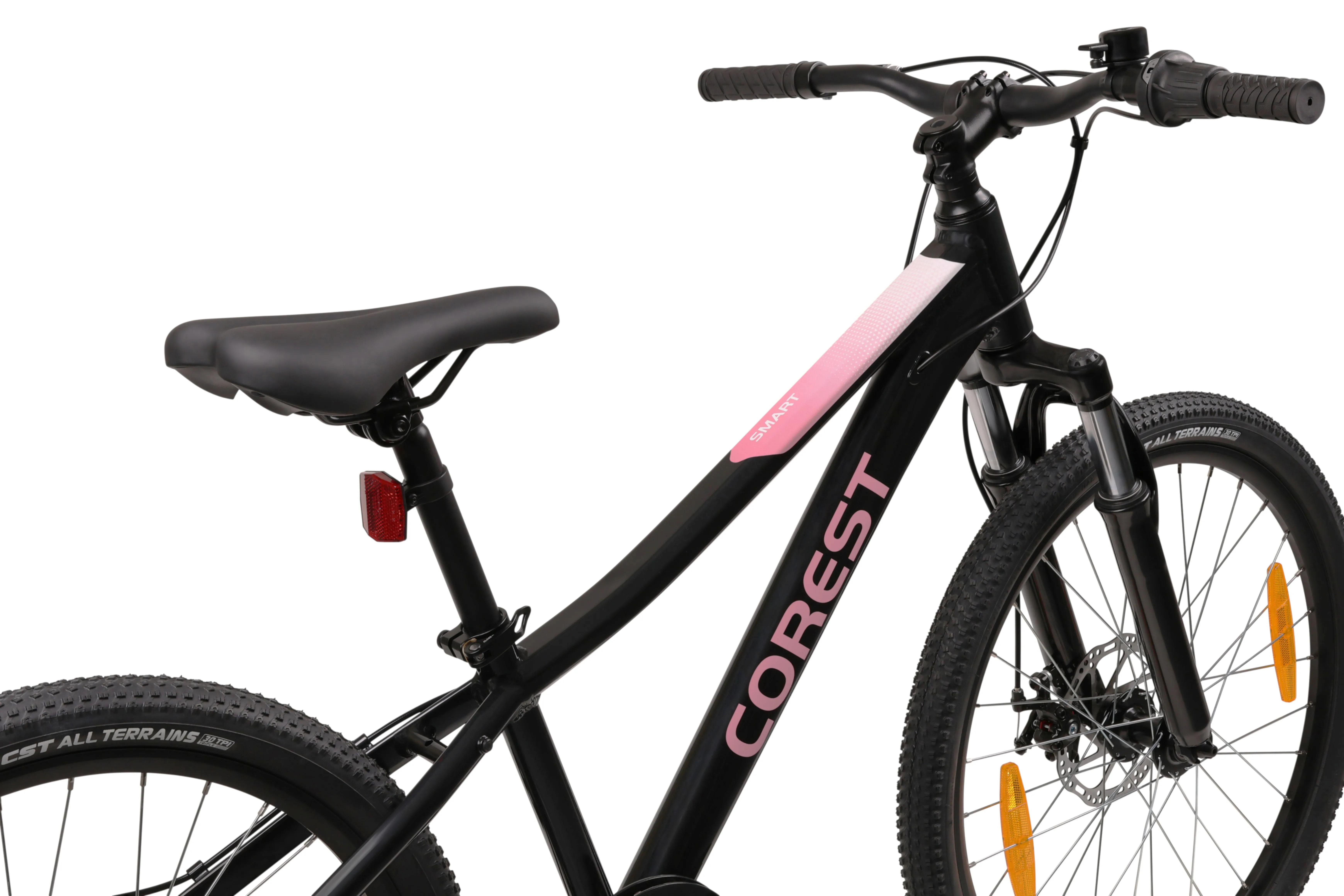 Bike COREST YUB024 24 Unisex 12" TOURNEY 1x7*Black-Pink glossy