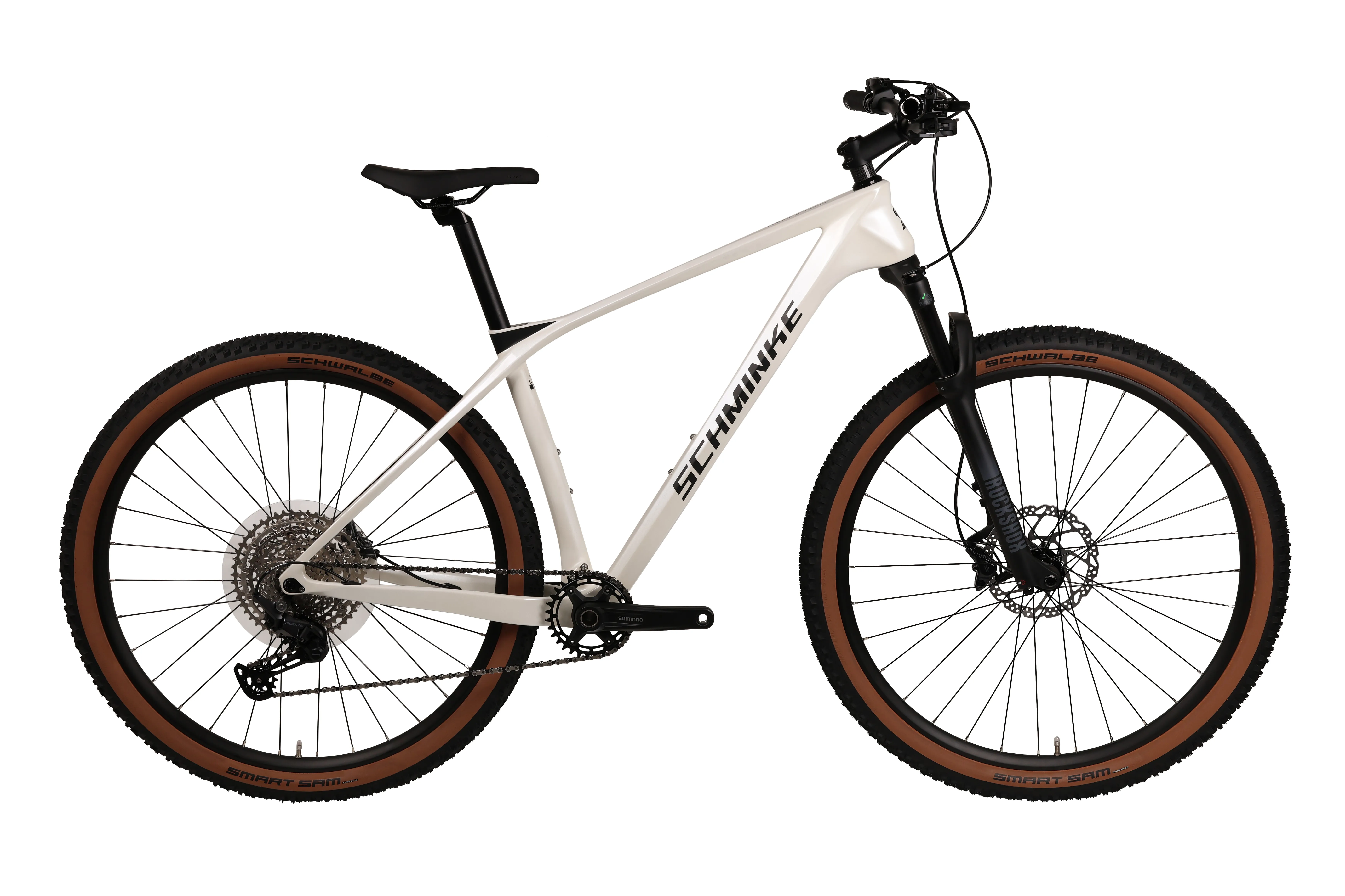 Bike SCHMINKE MHT150 29" MTB CARBON 15" DEORE 6100 1x12*Pearl-White glossy